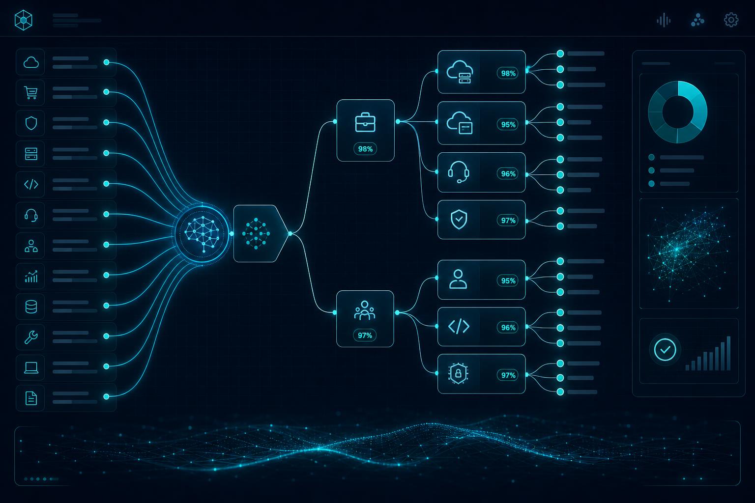 AnyData AI classifying enterprise data into a hierarchical taxonomy